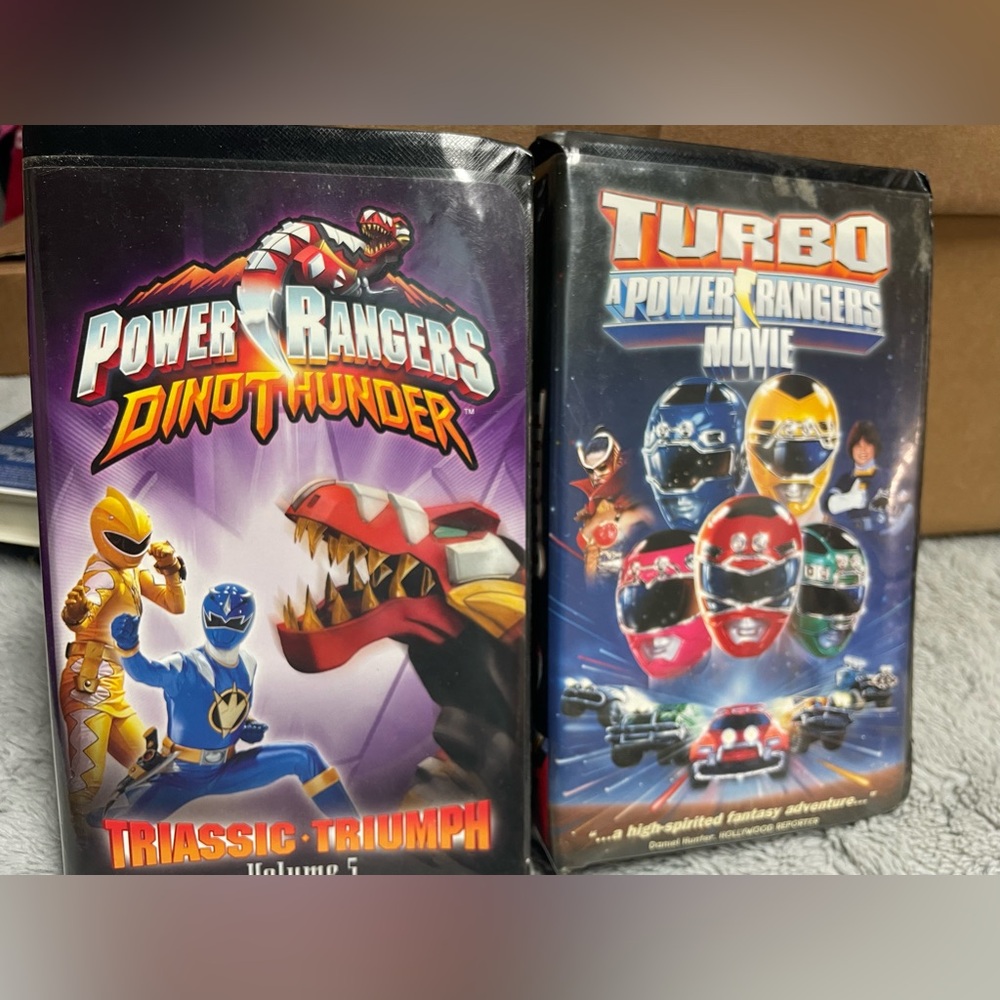 Power Ranger Dino Thunder and Turbo Movie DVD Set - Red, Blue, Yellow